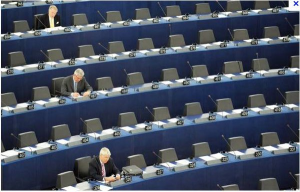 EU parliament empty