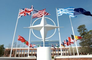 NATO HQ - with symbol & flags